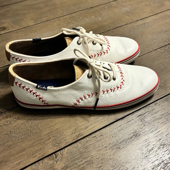 Keds Champion Pennant Leather Lace Up Sneakers Tennis Shoes 8 Like New - Picture 5 of 13